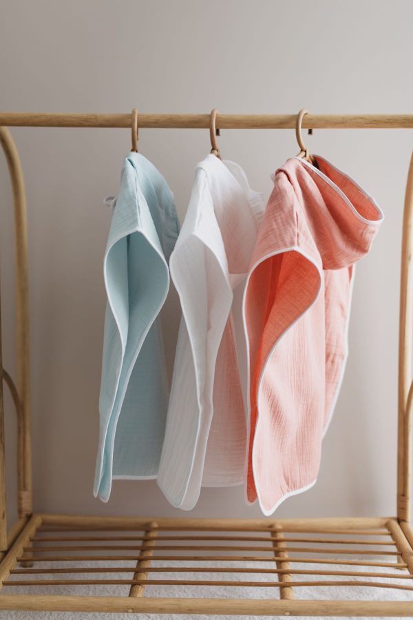 %100 Organik Pamuk Unisex Müslin Panço Şeftali