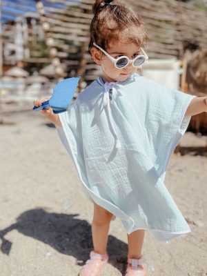 %100 Organik Pamuk Unisex Müslin Panço Mint