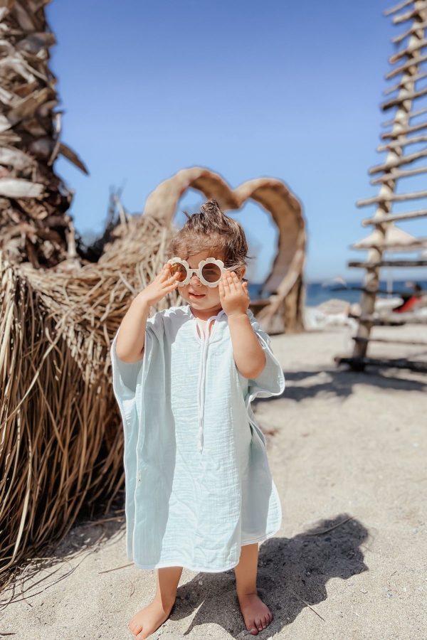 %100 Organik Pamuk Unisex Müslin Panço Mint