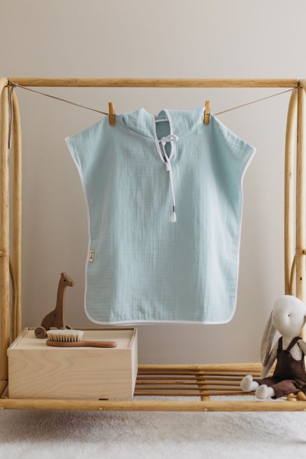 %100 Organik Pamuk Unisex Müslin Panço Mint