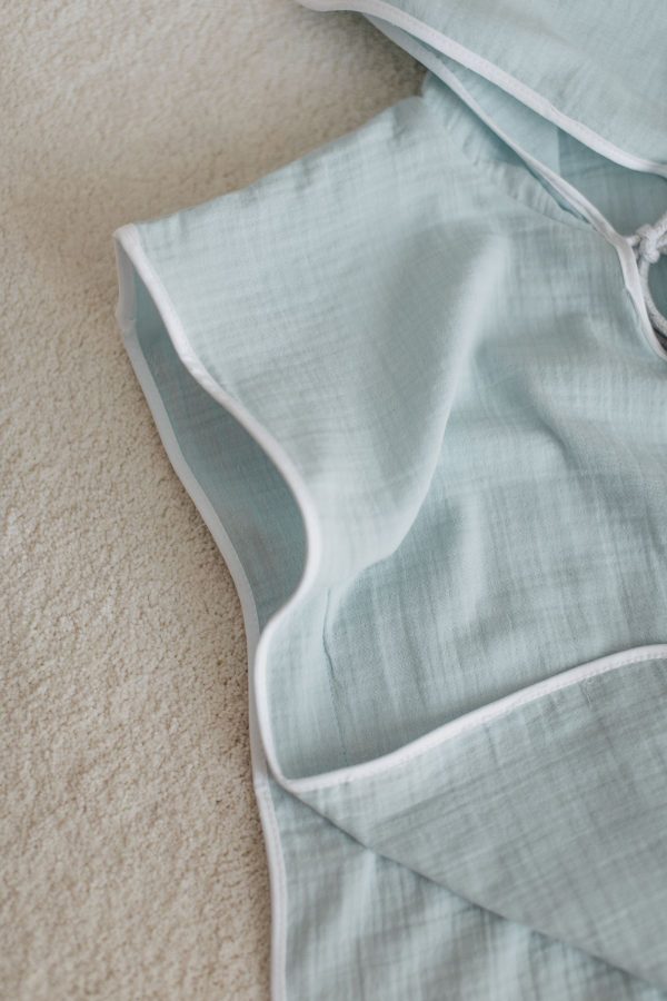 %100 Organik Pamuk Unisex Müslin Panço Mint